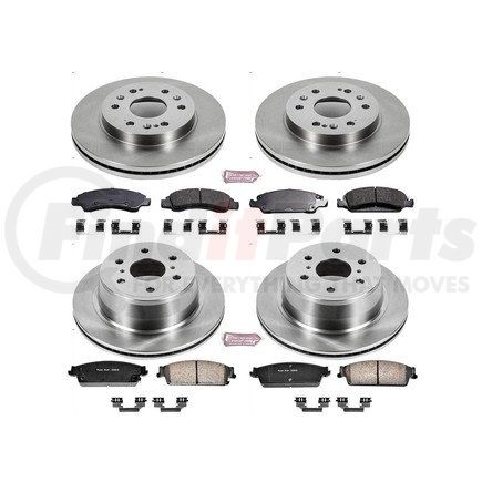 KOE2070 by POWERSTOP BRAKES - Disc Brake Pad and Rotor Kit - Low-Dust, Ceramic