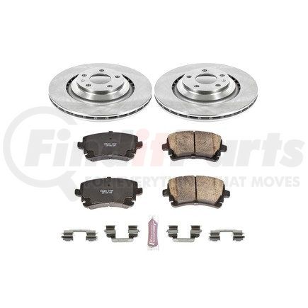 KOE4567 by POWERSTOP BRAKES - Disc Brake Pad and Rotor Kit - Low-Dust, Ceramic