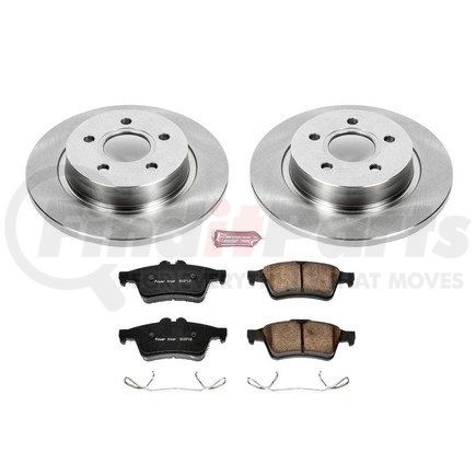 KOE4613 by POWERSTOP BRAKES - Disc Brake Pad and Rotor Kit - Low-Dust, Ceramic