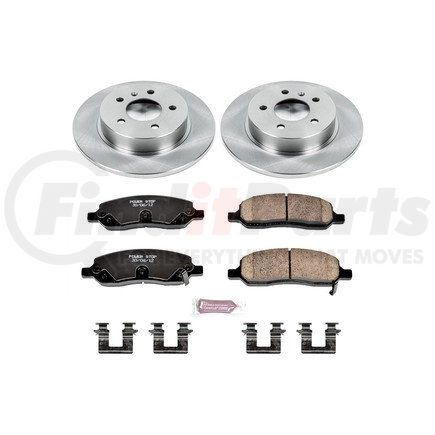 KOE4658 by POWERSTOP BRAKES - Disc Brake Pad and Rotor Kit - Low-Dust, Ceramic