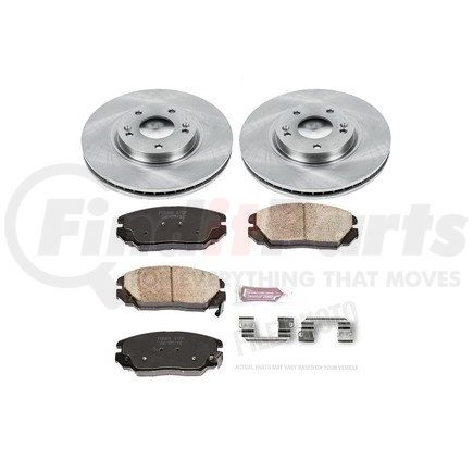 KOE4647 by POWERSTOP BRAKES - Disc Brake Pad and Rotor Kit - Low-Dust, Ceramic