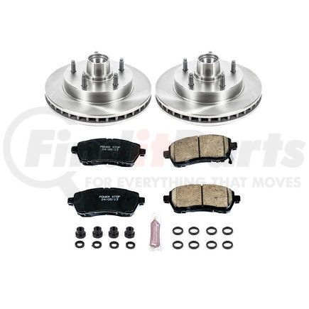 KOE4875 by POWERSTOP BRAKES - Disc Brake Pad and Rotor Kit - Low-Dust, Ceramic