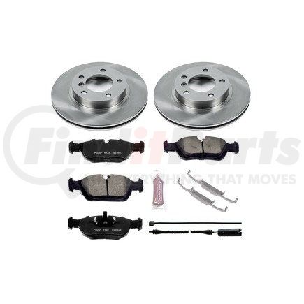 KOE496 by POWERSTOP BRAKES - Disc Brake Pad and Rotor Kit - Low-Dust, Ceramic