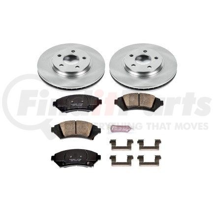 KOE5137 by POWERSTOP BRAKES - Disc Brake Pad and Rotor Kit - Low-Dust, Ceramic