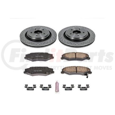 KOE5159 by POWERSTOP BRAKES - Disc Brake Pad and Rotor Kit - Low-Dust, Ceramic