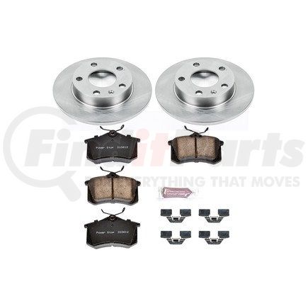 KOE3129 by POWERSTOP BRAKES - Disc Brake Pad and Rotor Kit - Low-Dust, Ceramic