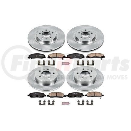 KOE4097 by POWERSTOP BRAKES - Disc Brake Pad and Rotor Kit - Low-Dust, Ceramic