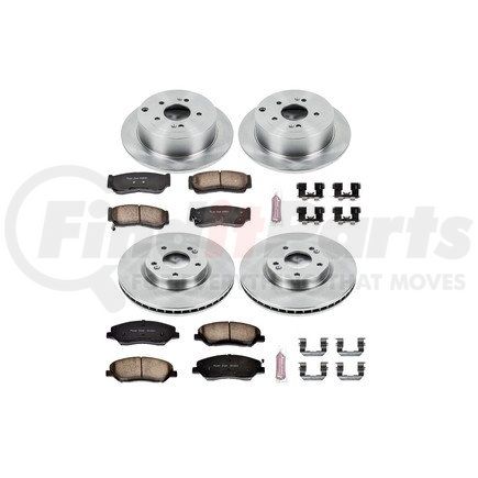 KOE4116 by POWERSTOP BRAKES - Disc Brake Pad and Rotor Kit - Low-Dust, Ceramic