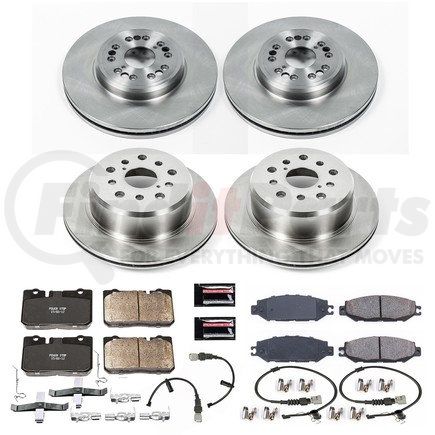 KOE4337 by POWERSTOP BRAKES - Disc Brake Pad and Rotor Kit - Low-Dust, Ceramic