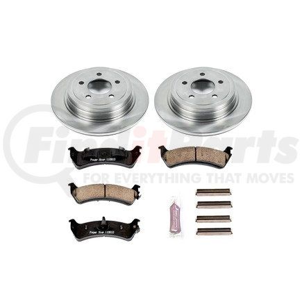 KOE5570 by POWERSTOP BRAKES - Disc Brake Pad and Rotor Kit - Low-Dust, Ceramic