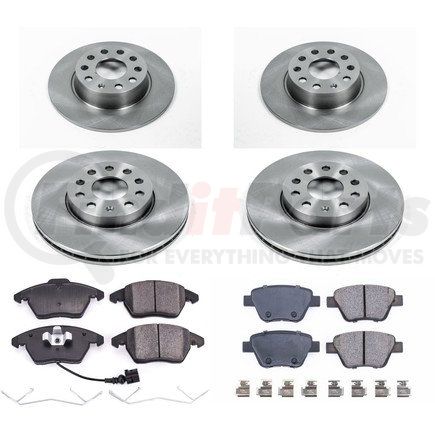 KOE5747 by POWERSTOP BRAKES - Disc Brake Pad and Rotor Kit - Low-Dust, Ceramic