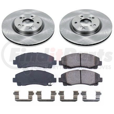 KOE5855 by POWERSTOP BRAKES - Disc Brake Pad and Rotor Kit - Low-Dust, Ceramic