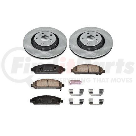 KOE5865 by POWERSTOP BRAKES - Disc Brake Pad and Rotor Kit - Low-Dust, Ceramic