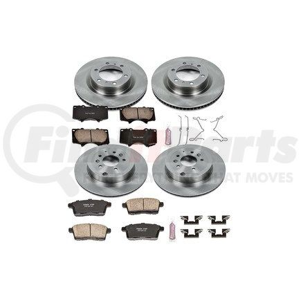 KOE5879 by POWERSTOP BRAKES - Disc Brake Pad and Rotor Kit - Low-Dust, Ceramic