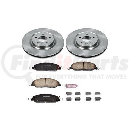 KOE5944 by POWERSTOP BRAKES - Disc Brake Pad and Rotor Kit - Low-Dust, Ceramic