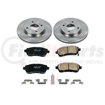 KOE5969 by POWERSTOP BRAKES - Disc Brake Pad and Rotor Kit - Low-Dust, Ceramic