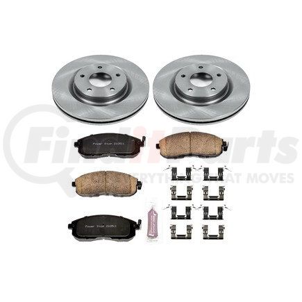 KOE6094 by POWERSTOP BRAKES - Disc Brake Pad and Rotor Kit - Low-Dust, Ceramic