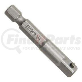 93758 by IRWIN HANSON - 1/4" Square Drive Socket Adapter with Pin Lock 2"