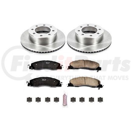 KOE5411 by POWERSTOP BRAKES - Disc Brake Pad and Rotor Kit - Low-Dust, Ceramic