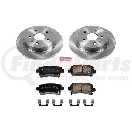 KOE5531 by POWERSTOP BRAKES - Disc Brake Pad and Rotor Kit - Low-Dust, Ceramic