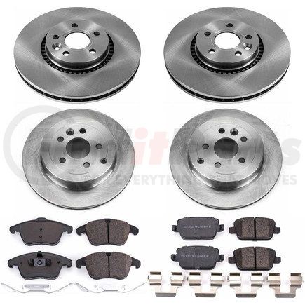 KOE5616 by POWERSTOP BRAKES - Disc Brake Pad and Rotor Kit - Low-Dust, Ceramic