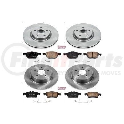 KOE6477 by POWERSTOP BRAKES - Disc Brake Pad and Rotor Kit - Low-Dust, Ceramic