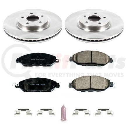 KOE6496 by POWERSTOP BRAKES - Disc Brake Pad and Rotor Kit - Low-Dust, Ceramic