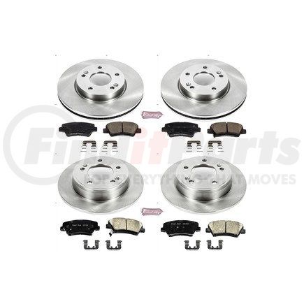 KOE6506 by POWERSTOP BRAKES - Disc Brake Pad and Rotor Kit - Low-Dust, Ceramic