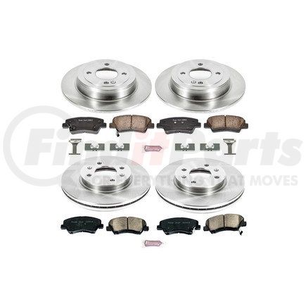 KOE6509 by POWERSTOP BRAKES - Disc Brake Pad and Rotor Kit - Low-Dust, Ceramic