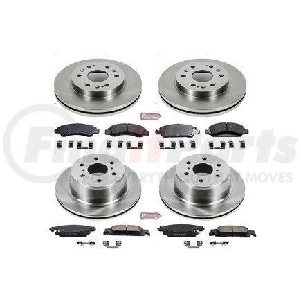 KOE6560 by POWERSTOP BRAKES - Disc Brake Pad and Rotor Kit - Low-Dust, Ceramic