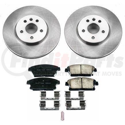 KOE6793 by POWERSTOP BRAKES - Disc Brake Pad and Rotor Kit - Low-Dust, Ceramic