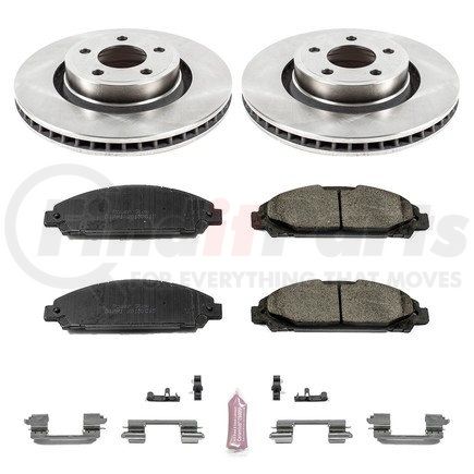 KOE6809 by POWERSTOP BRAKES - Disc Brake Pad and Rotor Kit - Low-Dust, Ceramic