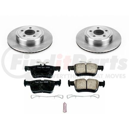 KOE6817 by POWERSTOP BRAKES - Disc Brake Pad and Rotor Kit - Low-Dust, Ceramic