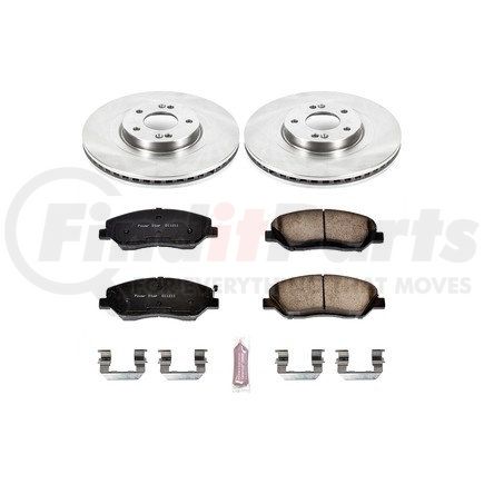 KOE6951 by POWERSTOP BRAKES - Disc Brake Pad and Rotor Kit - Low-Dust, Ceramic