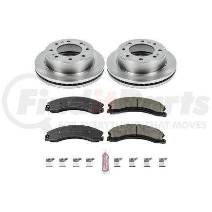 KOE6258 by POWERSTOP BRAKES - Disc Brake Pad and Rotor Kit - Low-Dust, Ceramic