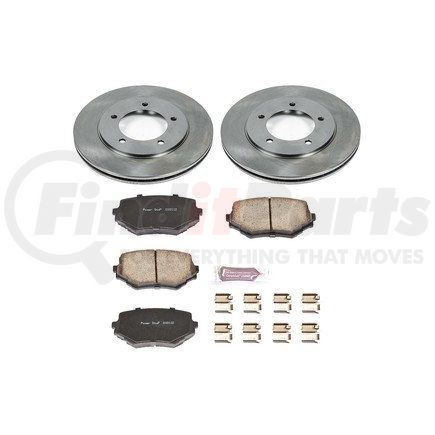 KOE6308 by POWERSTOP BRAKES - Disc Brake Pad and Rotor Kit - Low-Dust, Ceramic