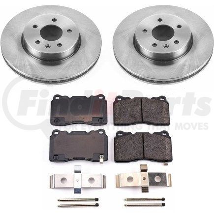 KOE6389 by POWERSTOP BRAKES - Disc Brake Pad and Rotor Kit - Low-Dust, Ceramic