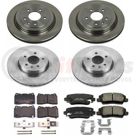 KOE6390 by POWERSTOP BRAKES - Disc Brake Pad and Rotor Kit - Low-Dust, Ceramic