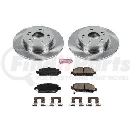 KOE7340 by POWERSTOP BRAKES - Disc Brake Pad and Rotor Kit - Low-Dust, Ceramic