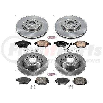 KOE7537 by POWERSTOP BRAKES - Disc Brake Pad and Rotor Kit - Low-Dust, Ceramic