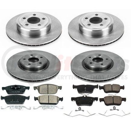 KOE7570 by POWERSTOP BRAKES - Disc Brake Pad and Rotor Kit - Low-Dust, Ceramic