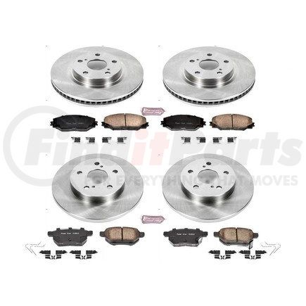 KOE7631 by POWERSTOP BRAKES - Disc Brake Pad and Rotor Kit - Low-Dust, Ceramic