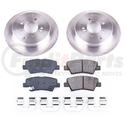 KOE7729 by POWERSTOP BRAKES - Disc Brake Pad and Rotor Kit - Low-Dust, Ceramic