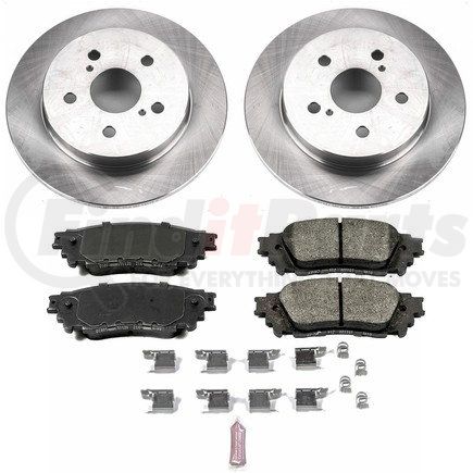 KOE7739 by POWERSTOP BRAKES - Disc Brake Pad and Rotor Kit - Low-Dust, Ceramic