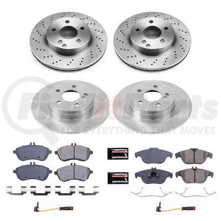 KOE7759 by POWERSTOP BRAKES - Disc Brake Pad and Rotor Kit - Low-Dust, Ceramic