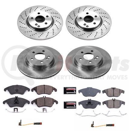 KOE7760 by POWERSTOP BRAKES - Disc Brake Pad and Rotor Kit - Low-Dust, Ceramic