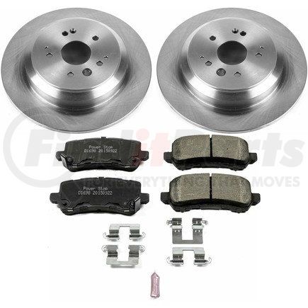 KOE7901 by POWERSTOP BRAKES - Disc Brake Pad and Rotor Kit - Low-Dust, Ceramic