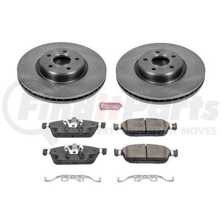 KOE7208 by POWERSTOP BRAKES - Disc Brake Pad and Rotor Kit - Low-Dust, Ceramic