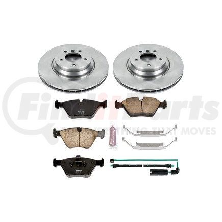 KOE933 by POWERSTOP BRAKES - Disc Brake Pad and Rotor Kit - Low-Dust, Ceramic