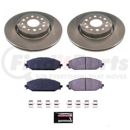 KOE8183 by POWERSTOP BRAKES - Disc Brake Pad and Rotor Kit - Low-Dust, Ceramic